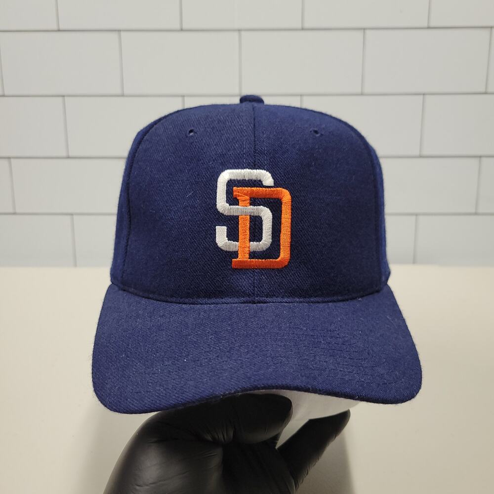 Vintage San Diego Padres American Needle Dada Snapback Hat 100% Wool Navy